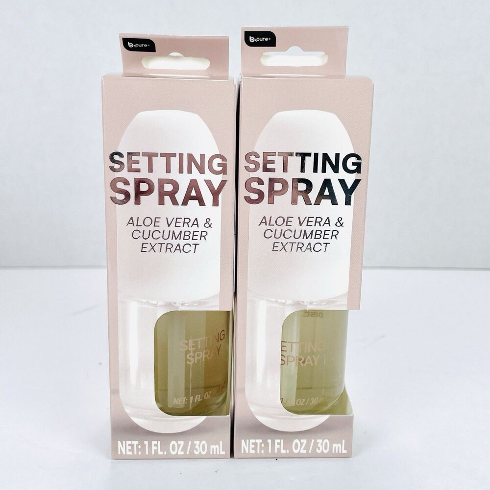 2 Pack B Pure Setting Spray Aloe Vera & Cucumber Extract Matte Finish NEW